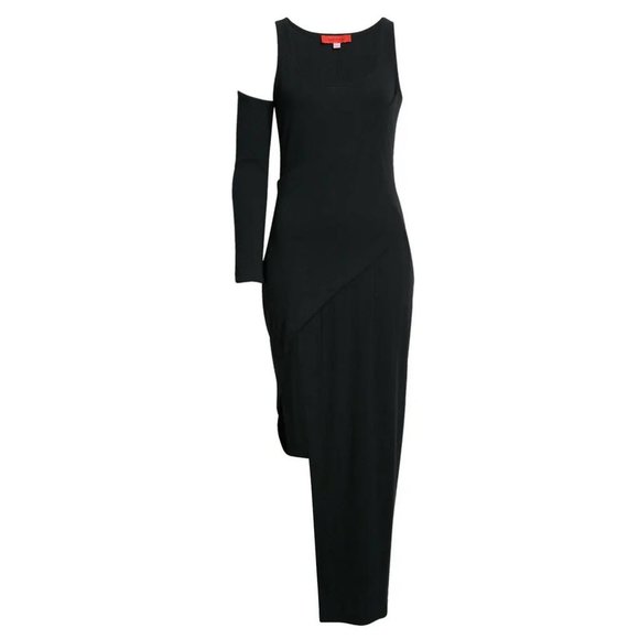 ECKHAUS LATTA Slash Asymmetric Cotton Tank Dress Sz M - Picture 2 of 14